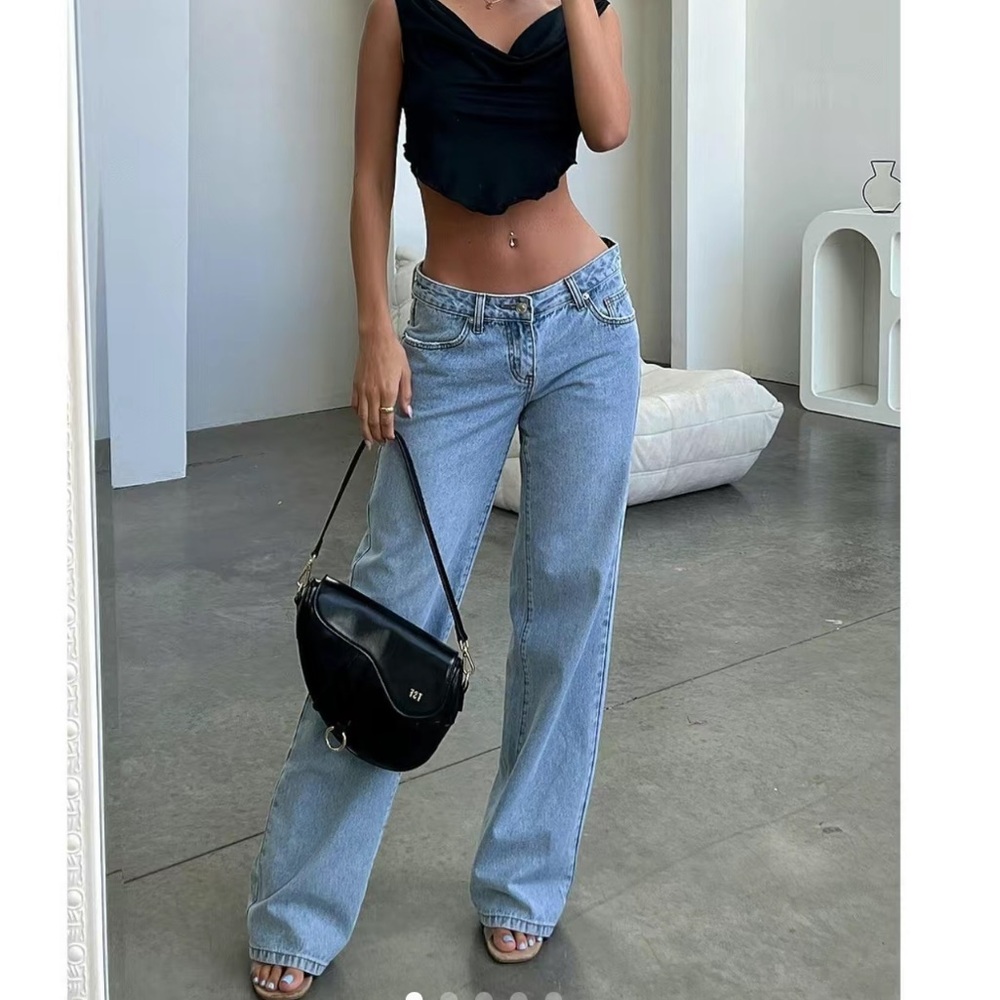 Low Rise Blue Jeans